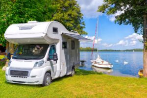 Recreation RV by the lake